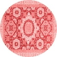 thumbnail image 1 of Ahgly Company Machine Washable Indoor Round Abstract Red Modern Area Rugs, 6' Round, 1 of 4