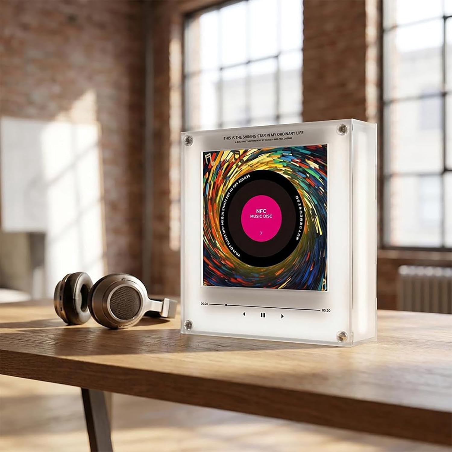 Magnetic Fridge Music Player, Music Box Fridge Magnet Magnets with Programmable Player Set Vintage Vinyl Record Refrigerator Magnets, Singing Fridge Magnet Audio Gifts