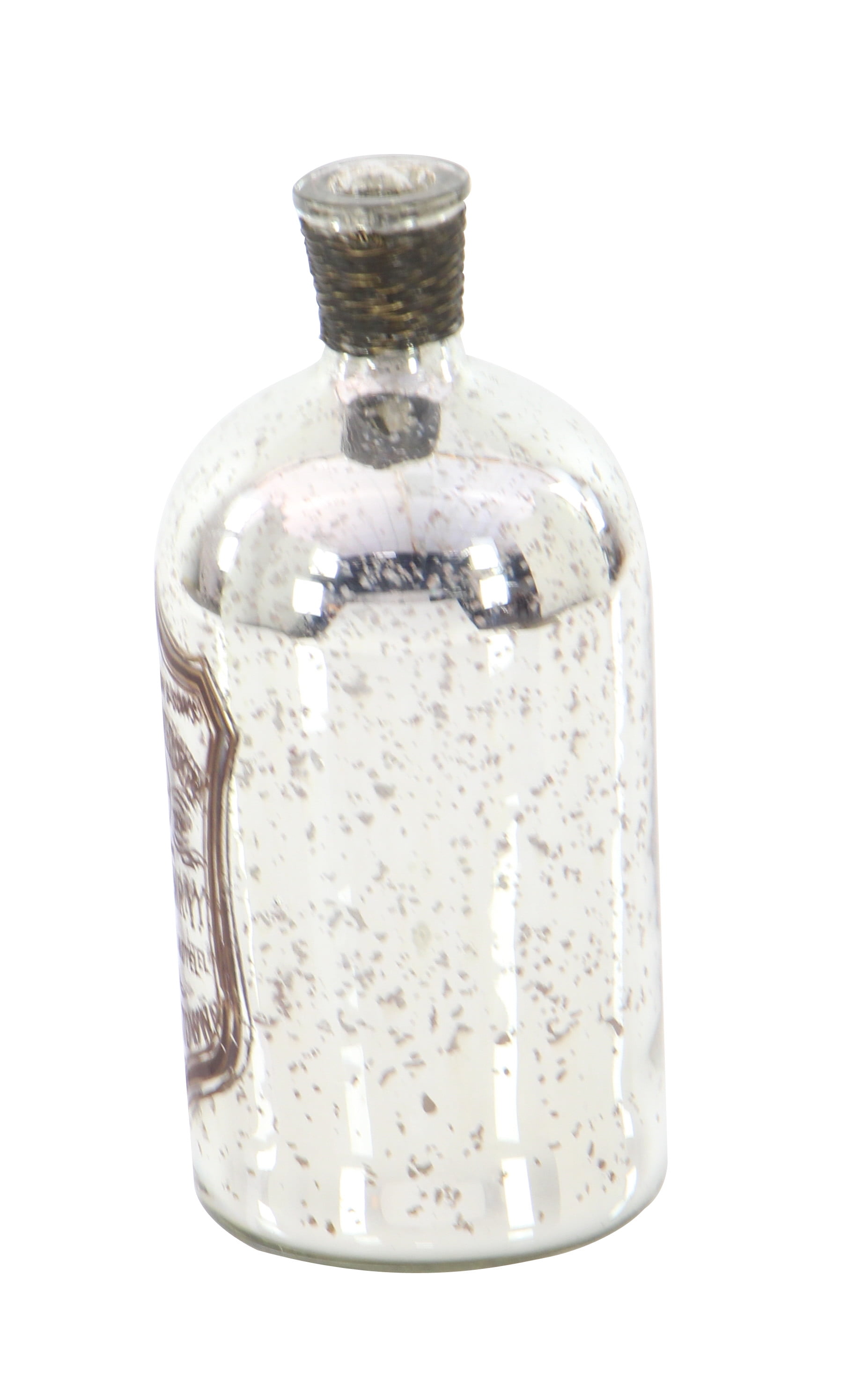 DecMode Traditional 9 x 4 inch painted iron and glass bottle