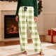 thumbnail image 5 of Pantalones de pijama largos para hombre, informales, con estampado a cuadros, holgados, deportivos, elásticos, rectos, vintage, con bolsillos, 5 of 9