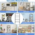 thumbnail image 5 of Dkelincs 5 Tier Wire Shelving Unit Adjustable NSF Metal Storage Shelves with Wheels for Garage Kitchen, Black, 5 of 7