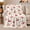 Cheerful Cherry Pattern Autumn Sofa Organic Repeat, variant on Cheerful Cherry Pattern Autumn Sofa Organic Repeat, Cozy Botanical Garden Scene, Warm Flannel Blanket for Sunroom and Reading Nook, Garden Lovers Thanksgiving Gift, Artistic Home Decor