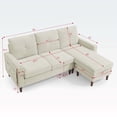 thumbnail image 5 of 80" Convertible Sectional Sofa Couch,3 Seats L-shape Sofa Beige, 5 of 5