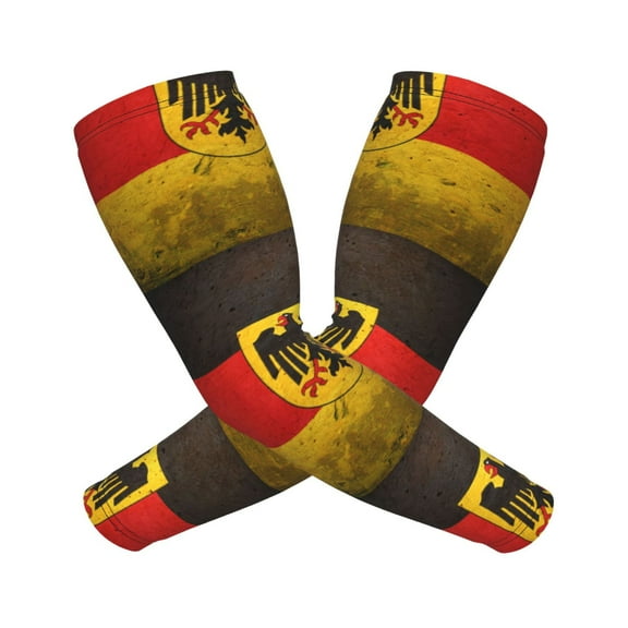 Compression Arm Sleeves Cooling For Men Women German Eagle Flag Sun Protection Sleeve Baseball Athletic Basketball Sleeve Cover