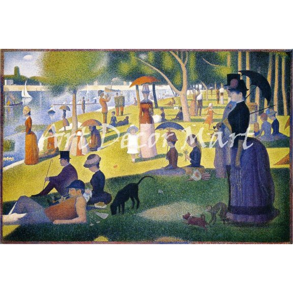 A Sunday On La Grande Jatte-Georges Seurat - Canvas OR Print Wall Art