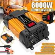 6000W Car Power Inverter 12V to AC 220V AC Power Sine Wave Converter Transformer
