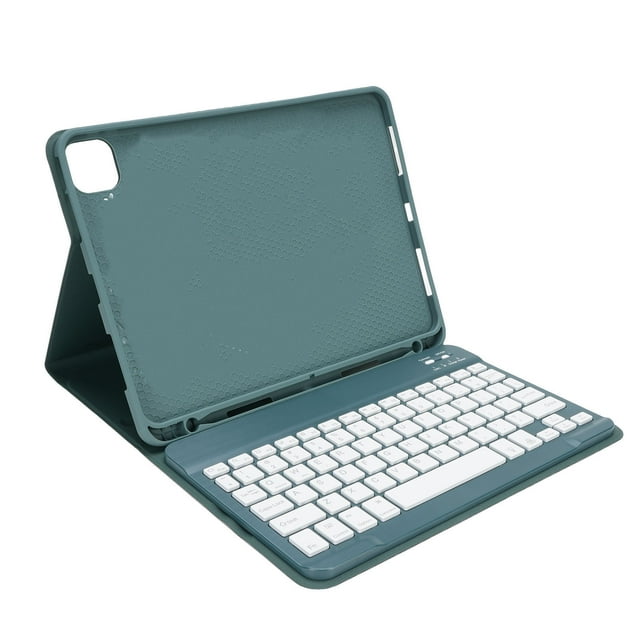 Tablet Case Fit for Air 11 Inch M3 2025 M2 2024 Tablet Protective Cover, Folio Detachable Wireless Keyboard Cover Soft TPU Back Case with 7 Color Backlit Pencil