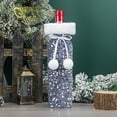 thumbnail image 2 of Christmas Decorations European American Sequined Wine Bottle Bags Plush Wine Cases Gift Bags Hotel Table Decor, Gray Color, 2 of 4
