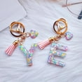 thumbnail image 3 of AIR-Colorful Cute Initial Letter Keychains for Women Girls Tassel Heart Charm Alphabet Keychain for Backpack School Bag, 3 of 4