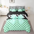 thumbnail image 2 of Castle Fairy Kawaii Ribbon Bow Bedding Comforter Set,Animal Zebra Print Queen Bedding Sets, 2 of 8