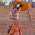 thumbnail image 2 of LHSHID Women Canvas Handbag Ethnic Style Tote Bag Retro Shoulder Bag with Tassels Summer Beach Bag Bohemian Top Handle Bag, 2 of 6