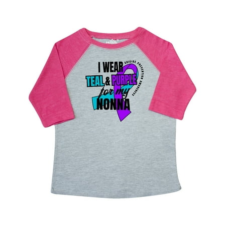 

Inktastic Suicide Prevention I Wear Teal and Purple for My Nonna Gift Toddler Boy or Toddler Girl T-Shirt