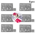 thumbnail image 2 of 6PCS Christmas Table Mat Creative Decorative Christmas Placemat with 6 Cup Mats, 2 of 10