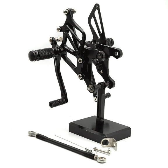 FXCNC CNC Motorcycle Rearsets Foot Pegs Rear Set Footrests Fully Adjustable Foot Boards Compatible with Ninja ZX6R ZX636 ZX-6R 636 2005 2006 2007 2008