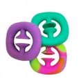 thumbnail image 3 of Fidget Toy, Finger Sensory Fidget Toy, Party Popper Noise Maker, Grab and Snap Hand Toy, Silicone Grip Ring Decompression Toys, Exercise Arm Muscles, 3 of 5