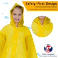 thumbnail image 3 of PinesC Lot de 2 Imperméables pour Enfants, Ponchos de Pluie Réutilisables avec Capuchon et Manches Imperméables pour Garçons et Filles, 3 of 5