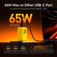 thumbnail image 2 of Bloque de carga AOHI Youth 65W GaN+ USB C de 3 puertos PPS tipo C, 2 of 9