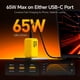 thumbnail image 2 of Bloque de carga AOHI Youth 65W GaN+ USB C de 3 puertos PPS tipo C, 2 of 9