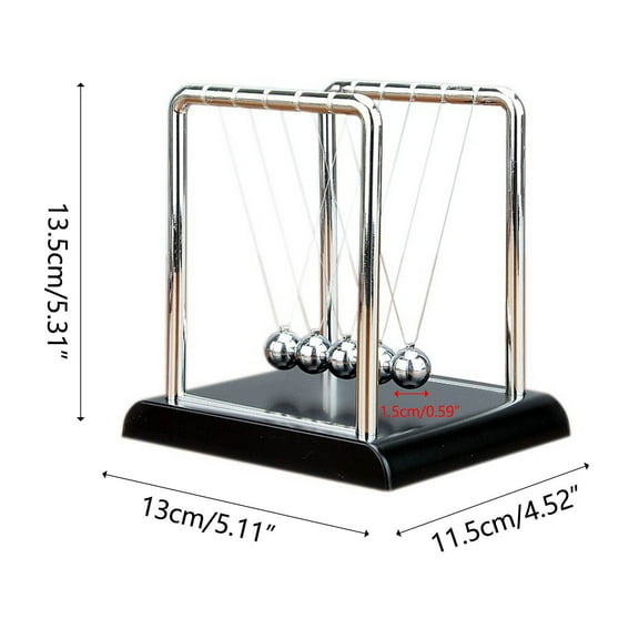 sdhkgrrt Science Toy Ornament, Balance Swinging Ball Ornament, Newton Pendulum Desk Decor, Science Toy for Office Home, Kinetic Energy Demonstration Model, Metal Plastic Swing Ball Decoration