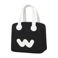 thumbnail image 2 of Hyknon Lunch Bag for Women Men, Portable Simple Cute Design Lunch Tote Bags, Reusable Insulated Lunch Box, Lightweight Waterproof Sturdy Large Cooler Lunch Containers for Work Picnic Travel, Black, 2 of 8