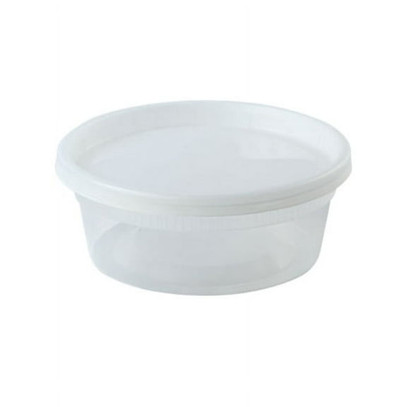 8oz. Clear Plastic Disposable Containers w/ Lids, *Case of 240*