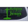 thumbnail image 1 of Religion Does Not Save People Jesus Does Car or Truck Window Decal Sticker, 1 of 1