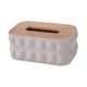 thumbnail image 3 of Dispensador de papel con tapa para caja de pañuelos, estuche para pañuelos, soporte novedoso para papel de seda. Gris, 3 of 9