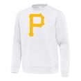 thumbnail image 2 of Men's Antigua White Pittsburgh Pirates Relevant Lightweight Pullover Sweatshirt, 2 of 3
