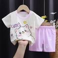 thumbnail image 2 of UAYOTSE Unisex Kids Boys and Girls Pajama Sets Spring short Sleeve short Pants 2pcs Sleepwear Loungewear,Sizes 3-6 Months, 2 of 4