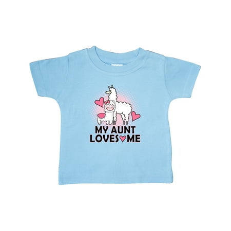 

Inktastic Aunt Loves Me Llama Niece Girls Gift Gift Baby Girl T-Shirt