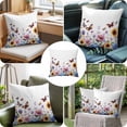 thumbnail image 6 of Retro Florals Throw Pillow Cover Sunflower Daisy Butterflies Country Pastoral Cotton Linen Cushion Cover Throw Pillow Case with Invisible Zipper for Couch Sofa Bed Chair Car 24x24 Inch, 6 of 9