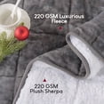 thumbnail image 6 of Insugar 15 lbs 60x80 inches Sherpa Fleece Soft Cozy Heavy Weighted Blanket for Adult,Grey White, 6 of 10