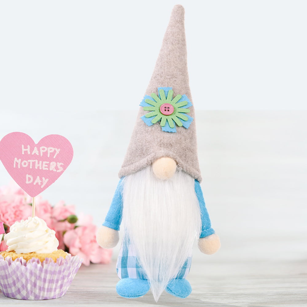 Spring Flowers Gnome Easter Gnomes Gift for Girlfriend Wife Mother Daughter Lover Set Handmade Shelf Sitters Tomte Swedish Gnome Nisse Scandinavian Gnomes Plush Elf Dwarf Home Decoration Set of 3