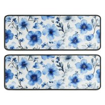Kitchen Rugs Sets Of 2,Pioneer Flower Floral Print Pattern Anti Fatigue Kitchen Mat Rugs Non Slip Washable,Decorative Kitchen Floor Mats for Kitchen,Sink,Laundry,17"x47" 17"x47"