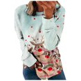thumbnail image 2 of Pntutb - Camiseta estampada para mujer, blusa de manga larga, cuello redondo, tops casuales, sudadera Pntutb Pntutb-1960, 2 of 5