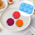 thumbnail image 2 of 1 unidad, 6 cavidades, cubitera para hielo, silicona con forma de rosas, silicona para chocolate, silicona para pasteles de chocolate, cubitera para hielo, 2 of 4