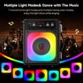 thumbnail image 3 of Altavoz Bluetooth portátil Karaoke Machine HWWR con 2 micrófonos, 3 of 7