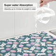 thumbnail image 5 of Vsdgher Cute Rabbit Easter Dish Drying Mat Super Absorbent Drying Mat Large Dish Drying Mats for Kitchen Counter Kitchen Drying Mat 24" x 18", 5 of 7