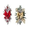 thumbnail image 3 of Wweixi Couronne à DEL à Faible Entretien et Décor de Noël Intérieur Ou Extérieur Rouge Réaliste, 3 of 6