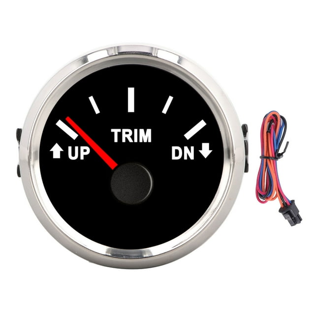 Medidor de ajuste de barco marino de 52 mm UP DN IP67 Señal retroiluminada roja impermeable de 0 a 190 ohmios para yate barco de pesca negro Jadeshay A