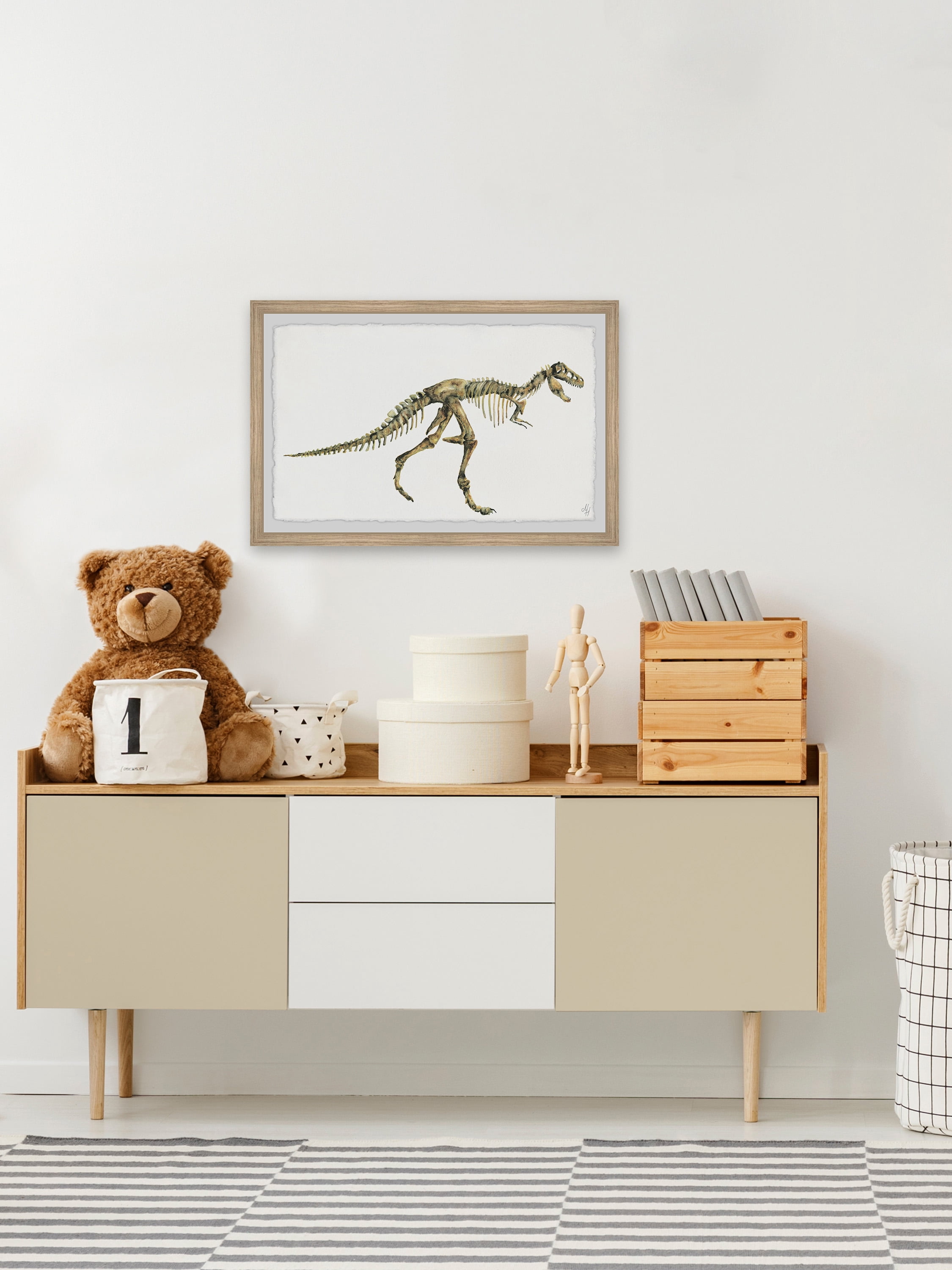 Marmont Hill Big Dino Skeleton Framed Wall Art