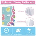 thumbnail image 2 of Easter Round Tablecloth 60 x 60 Inch, Colorful Pastel Easter Eggs Decorative Table Cloth Dining Table Cover, Spring Dinner Party Picnic Decoration, 2 of 6
