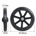thumbnail image 2 of 2x Roue avant 8 Pouces Roulement Roue en PVC pour Fauteuils Roulants Roues de Remplacement Rollators Marcheurs Noir, 2 of 8