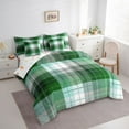 thumbnail image 3 of Homewish Classic Geometric Plaid 7-Piece Twin Bedding Sets,Modern Abstract Checkered Bedding Comforter Set,Green White Sheet Sets For Girl Boys,Microfiber Bedroom Decor Reversible, 3 of 8