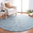 thumbnail image 2 of SAFAVIEH Fifth Avenue Deena Floral Area Rug, Blue/Ivory, 7' x 7' Round, 2 of 8