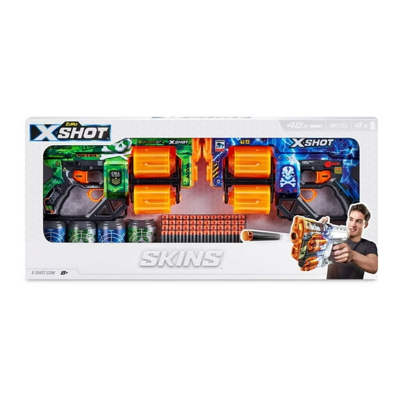 Ensemble de pistolets à fléchettes X-Shot Skins Dread 2 (48 fléchettes)