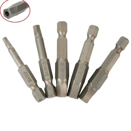 

5pcs S2 Torx Screwdriver Bit Set Hex Security Magnetic Head 50mm Long H3-H7.6