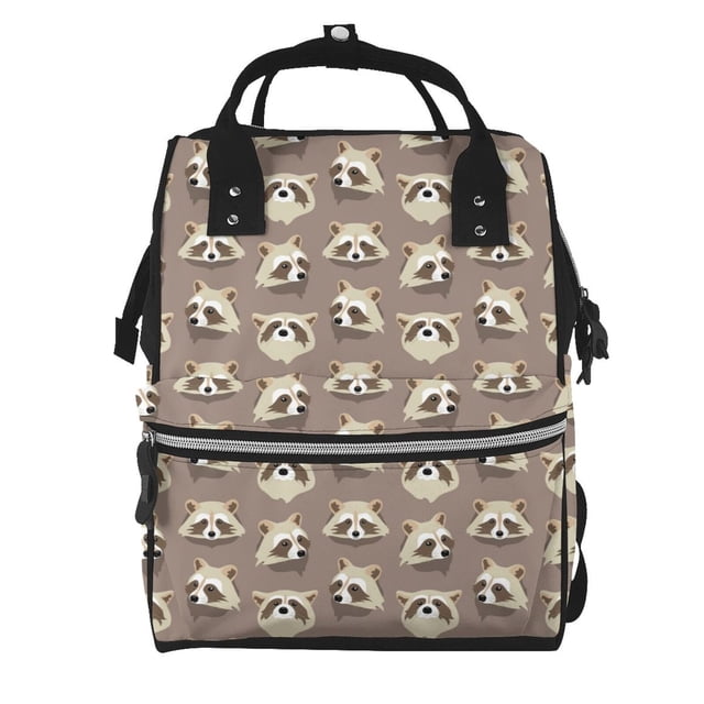 Easygdp Raccoon para Bolsa de Bebé de Gran Capacidad con Múltiples Bolsillos, Bolsa de Pañales para Padres, Bolsa de Viaje Organizada y Elegante