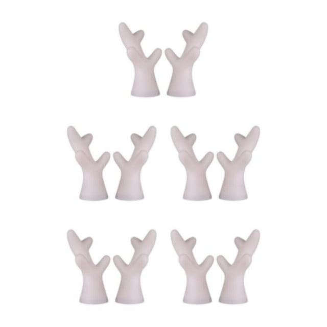 mmirethe 2pcs Easy To Install Antlers Sticker To Decorate Christmas Car Cute Waterproof white large 5Set