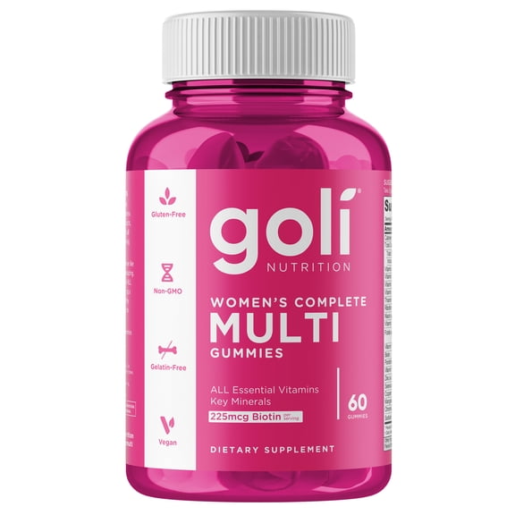 Goli Nutrition Women's Complete Multi Gummies with Biotin, 60 Count